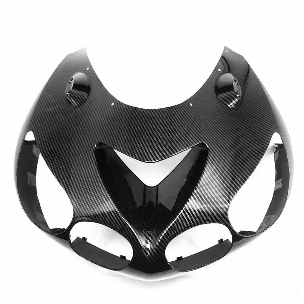

For Kawasaki NINJA ZX14R 2006-2011 Front Upper Headlight Fairing Hydro Dipped Carbon Fiber Finish