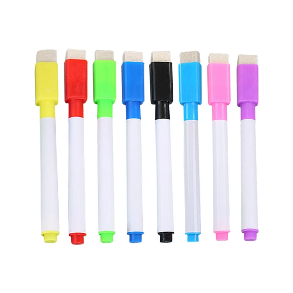 

8Pcs Whiteboard Pen Erasable Magnetic Blackboard Marker Chalk Glass Ceramics Office School Teacher Children Graffiti Drawing Pen