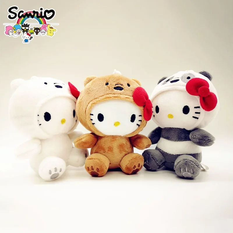 Sanrio Hello Kitty плюшевая игрушка 10 см кукла Cos панда бурый медведь белый милая мягкая