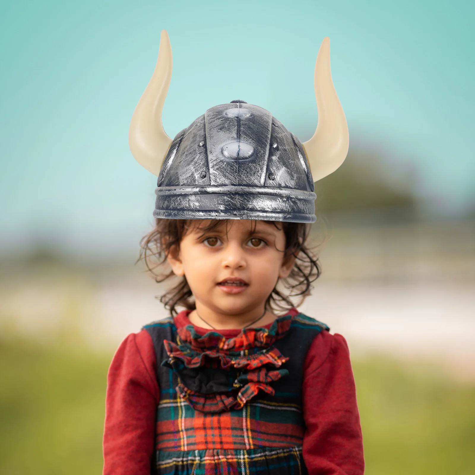 Buffalo Ox Horns Hat Viking Halloween Decoration Props Party Accessory Kids Toys Plaything for Cosplay Costume (Golden