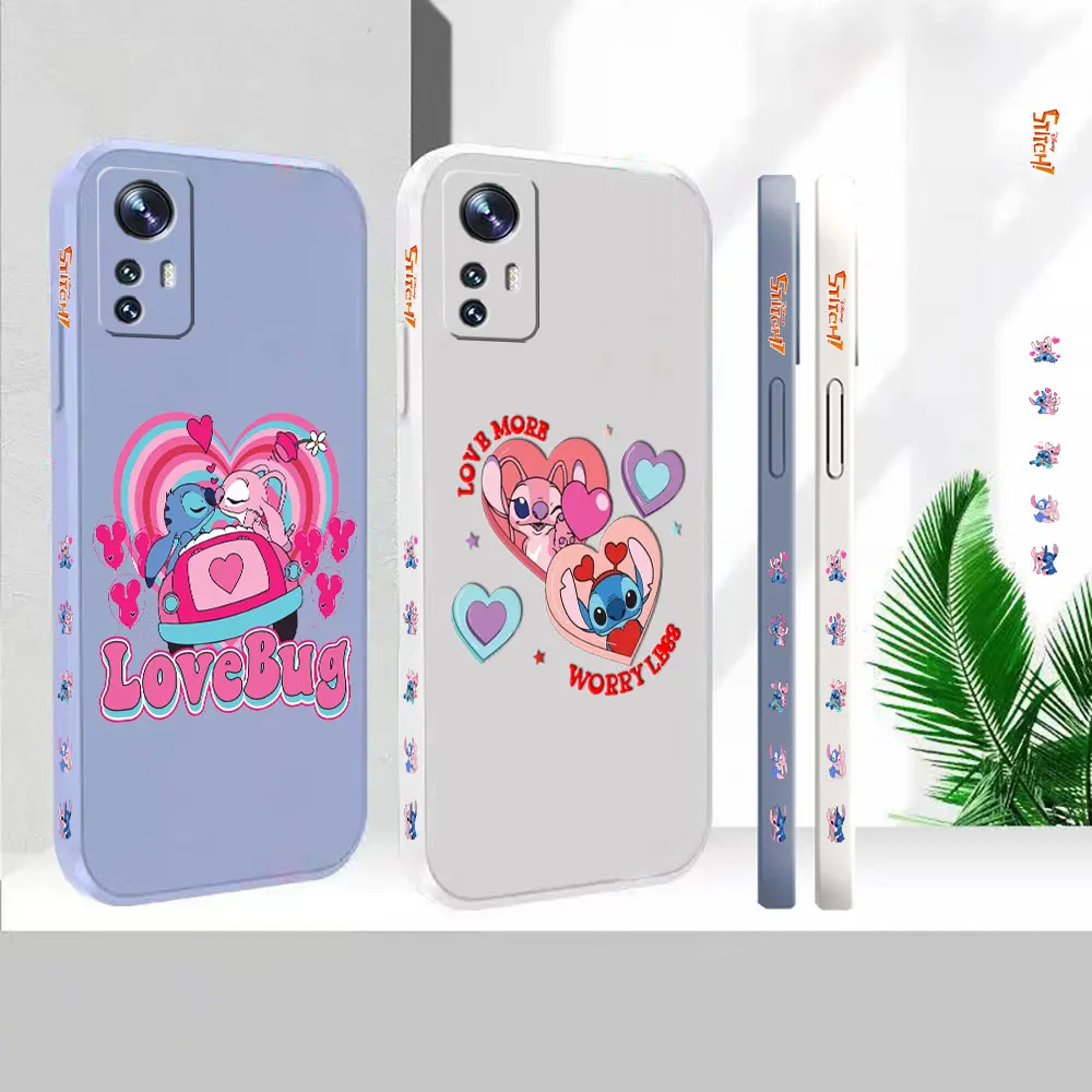 

Liquid Silicone For Xiaomi 13 12 12S 12X 11 11T 10 10S 10I 9 9SE 8 8SE Pro Ultra Lite Cover Lilo & Stitch Angel Case Funda Cqoue