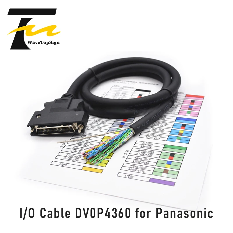 

Контрольный кабель WaveTopSign Servo Driver X4 PLC, кабель управления ввода/вывода DV0P4360 50Pin SCSI50 для Panasonic A6 A4 A5 Series