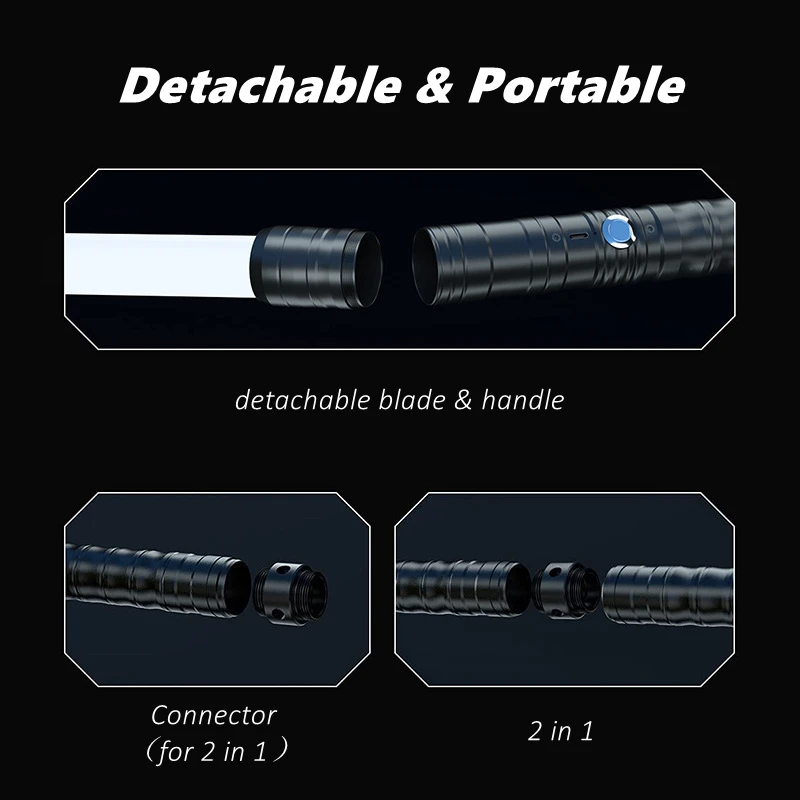 Перезаряжаемый классный Цветной световой меч RGB 78 см с металлической ручкой для