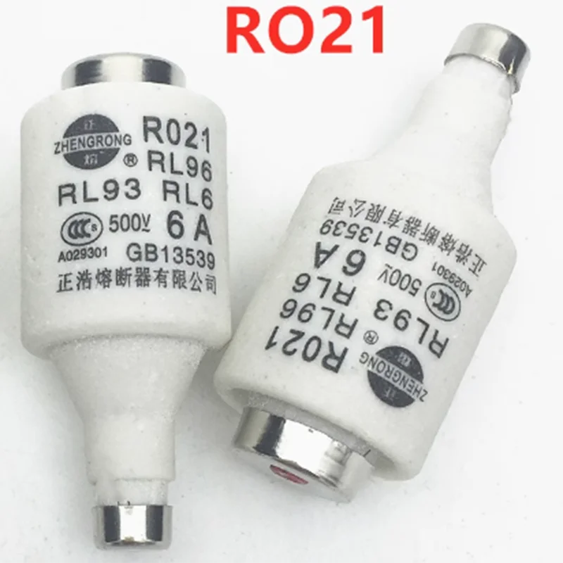 20 шт. Спиральный предохранитель RL6-25 AC/DC 500 В Цилиндрический R021 RO21 Винтовой