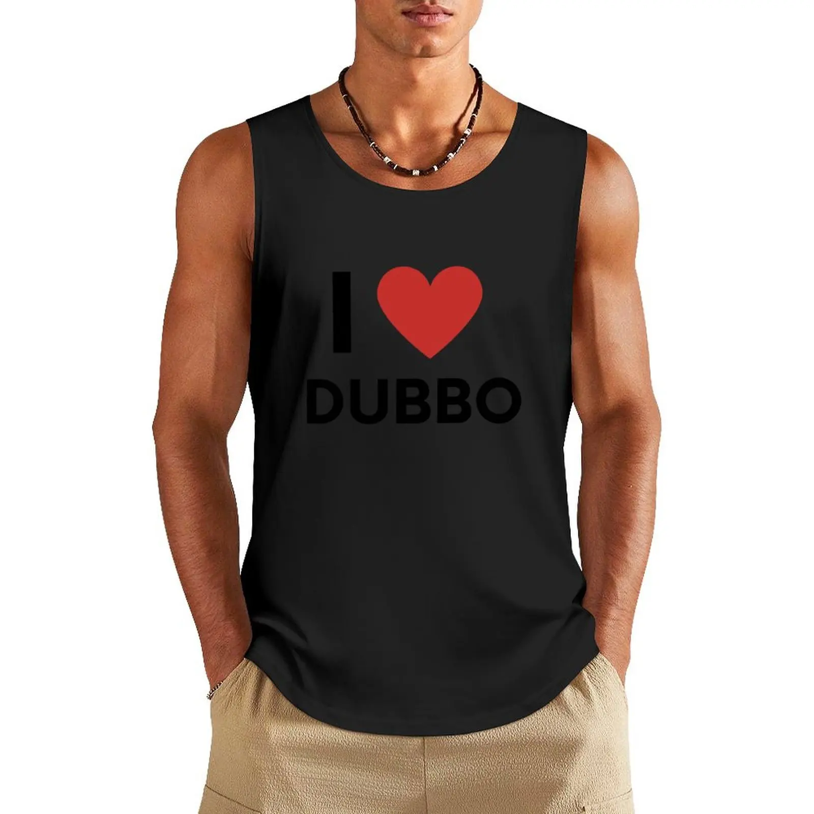 I Love Dubbo Tank Top Футболки с аниме рисунком anime gym