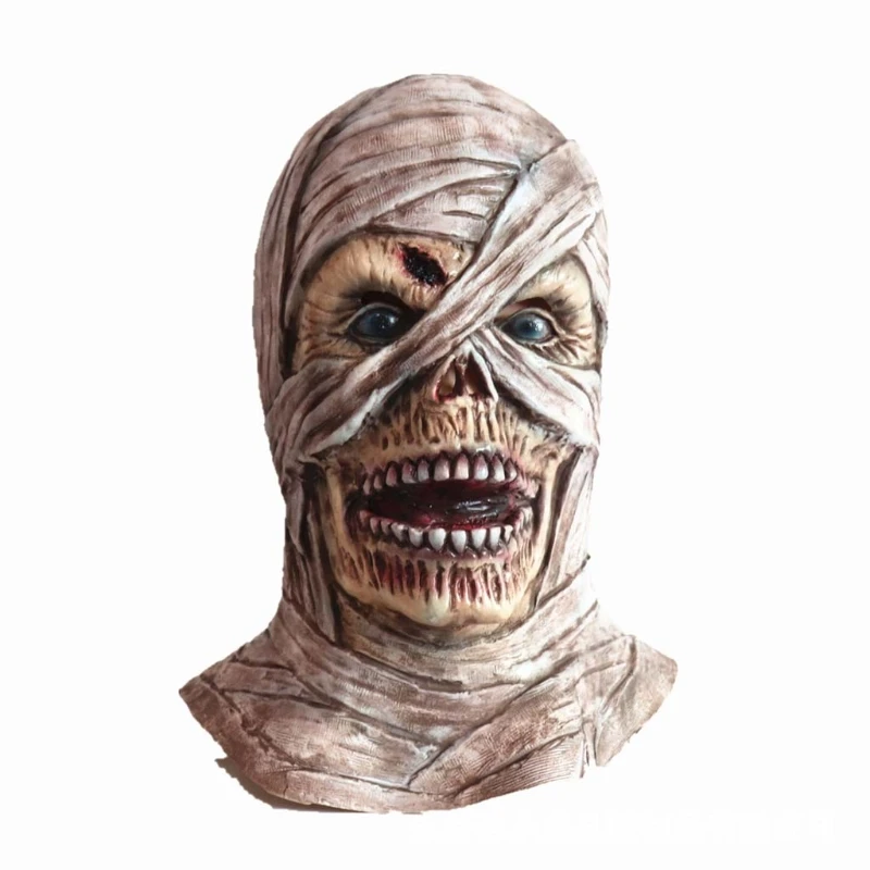 

Halloween Theme Party Headgear Horror Zombie for Head Mummy Latex Mask Masquerade Cosplay Face Mask Bar Stage Performance Role