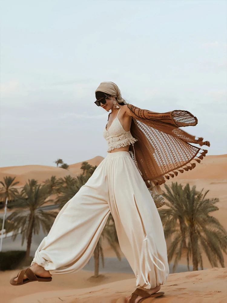 TIYIHAILEY бесплатная доставка 2024 длинные брюки-фонарики для женщин бандажные брюки с