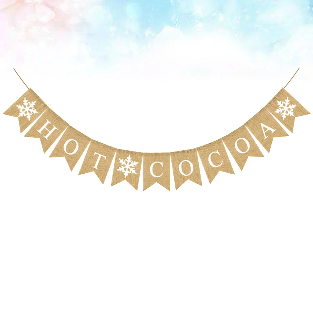 

1 Set Swallowtail Banner Decorative Linen Flag Supplies Bunting Garland Layout Props for Festival