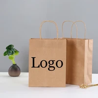 500pcslot custom paper gift shopping bags with your logo printed