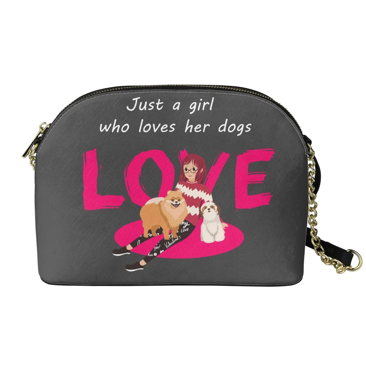 

Сумка кросс-боди с принтом для девушек и домашних животных