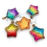 high quality fashion colorful crystal pendant natural gemstone star shape crystal necklace gift fashion trend designer charms