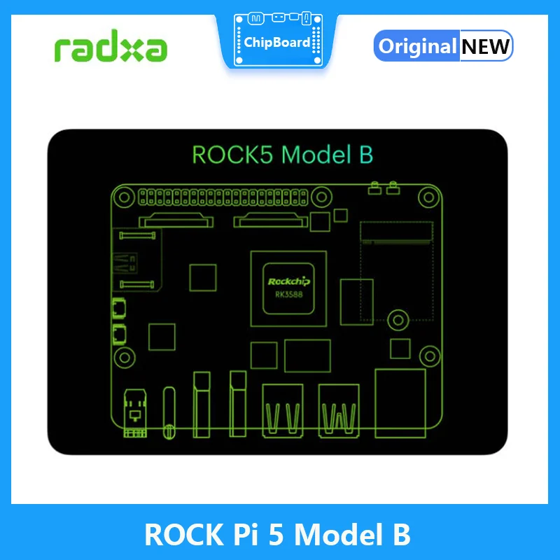 8-ядерная макетная плата Radxa ROCK Pi 5B 5 Model B RK3588 RAM 4 Гб 8 16 опционально