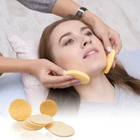 10pcs portable facemakeup remover tool natural wood pulp sponge cellulose compress cosmetic puff facial washing sponge