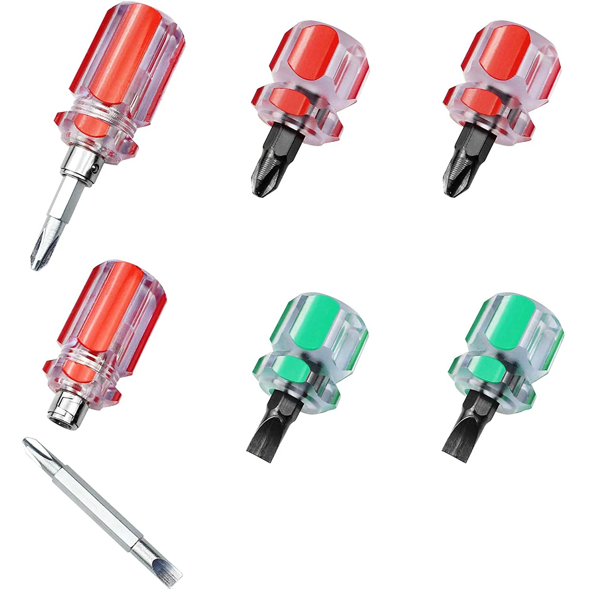 

6 Pcs Phillips Screwdriver Mini Screwdriver Short Small Split Fender Tools Slotted turnip head Car Repair Hand Tools