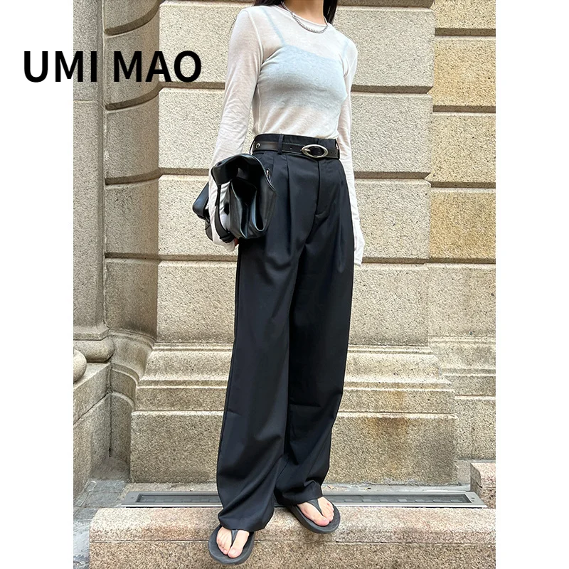 

Новинка Весна 2022, свободные прямые повседневные блейзеры UMI MAO Yamamoto, женские узкие брюки с высокой талией Y2K
