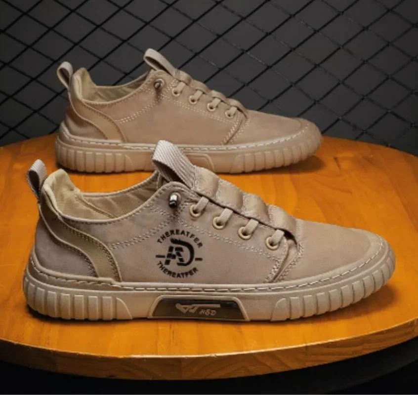 Туфли мужские из вискозы дышащие холщовые кроссовки без шнуровки повседневная