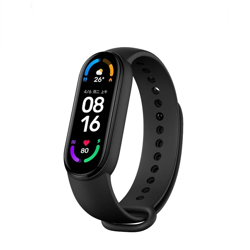 

Band 6 Smart Wristband AMOLED Blood Oxygen Fitness Traker Heart Rate Bluetooth Waterproof Miband 5 NEW
