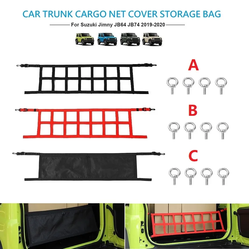 

Stowing Tidying For Jimny Car Trunk Box Net Trunk Cargo Net Cover Storage Bag Organizer Accessories For Suzuki Jimny 2019+