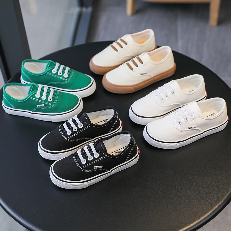 

Children Canvas Shoes Fashion Classic Simple Soft Comfortable Boys Sneakers Girls Casual Shoes Children Skate Shoes Solid Color