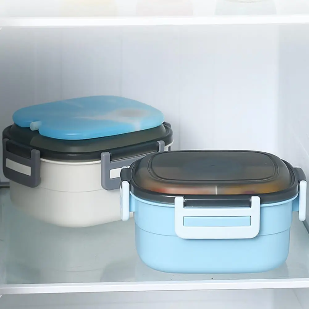 

Modern Lunch Container High Capacity Food Grade Children Adults Food Storage Box with Fork Plastic Food Container for Outdoor