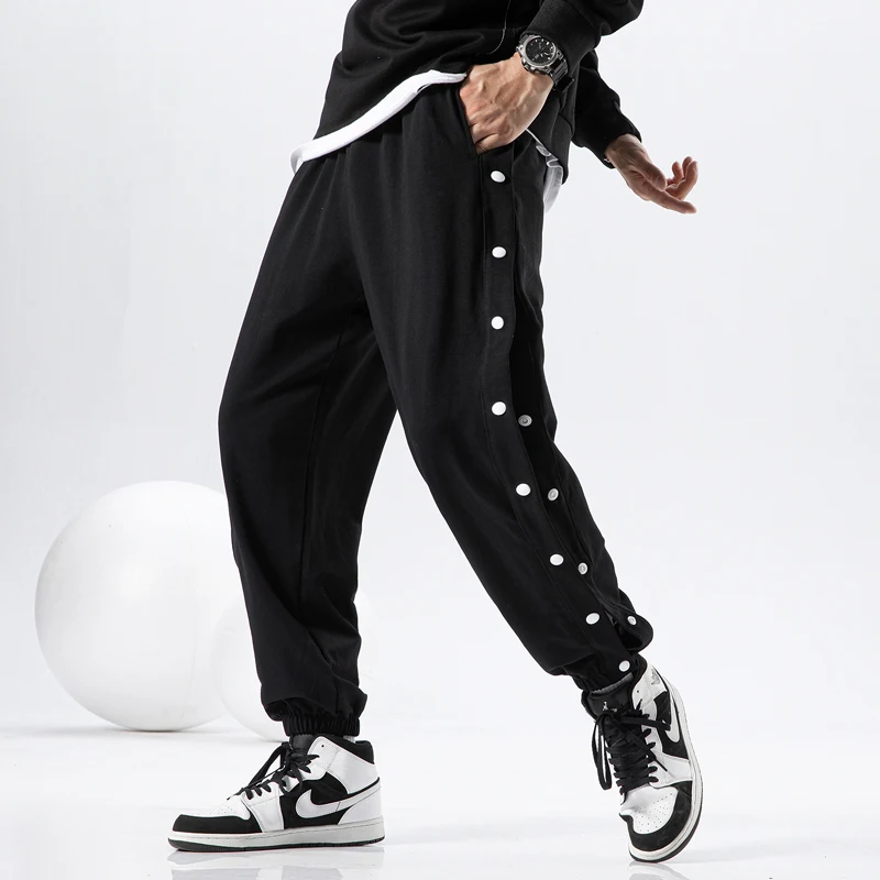 

Мужские весенне-летние модные спортивные повседневные брюки облегающие дышащие дикие мужские девять брюк