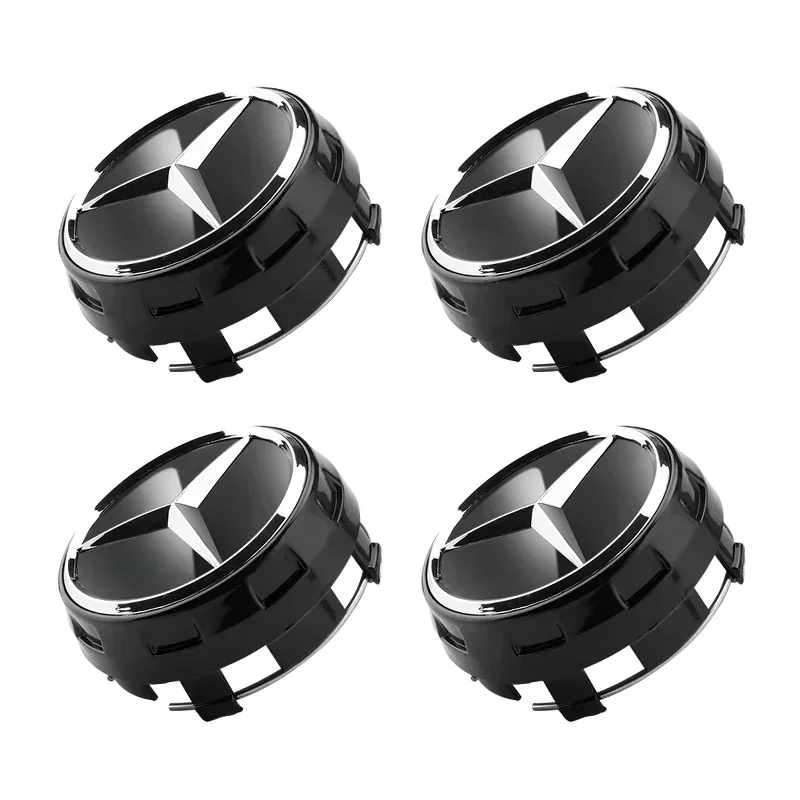 

4 шт., 75 мм, черный, красный, рельефный автомобильный Стайлинг, центральная крышка ступицы, значок, автомобильные аксессуары для Mercedes Benz AMG A 0004000900