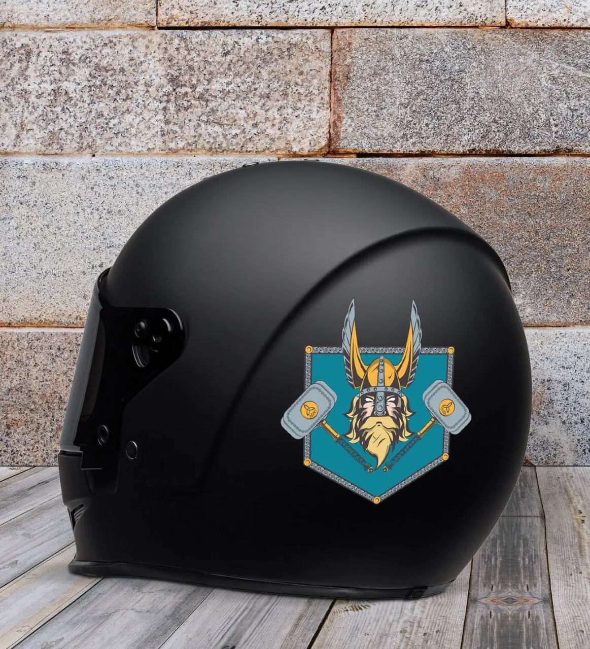 

BK Gift Vikings Design Motor Helmet Sticker-1