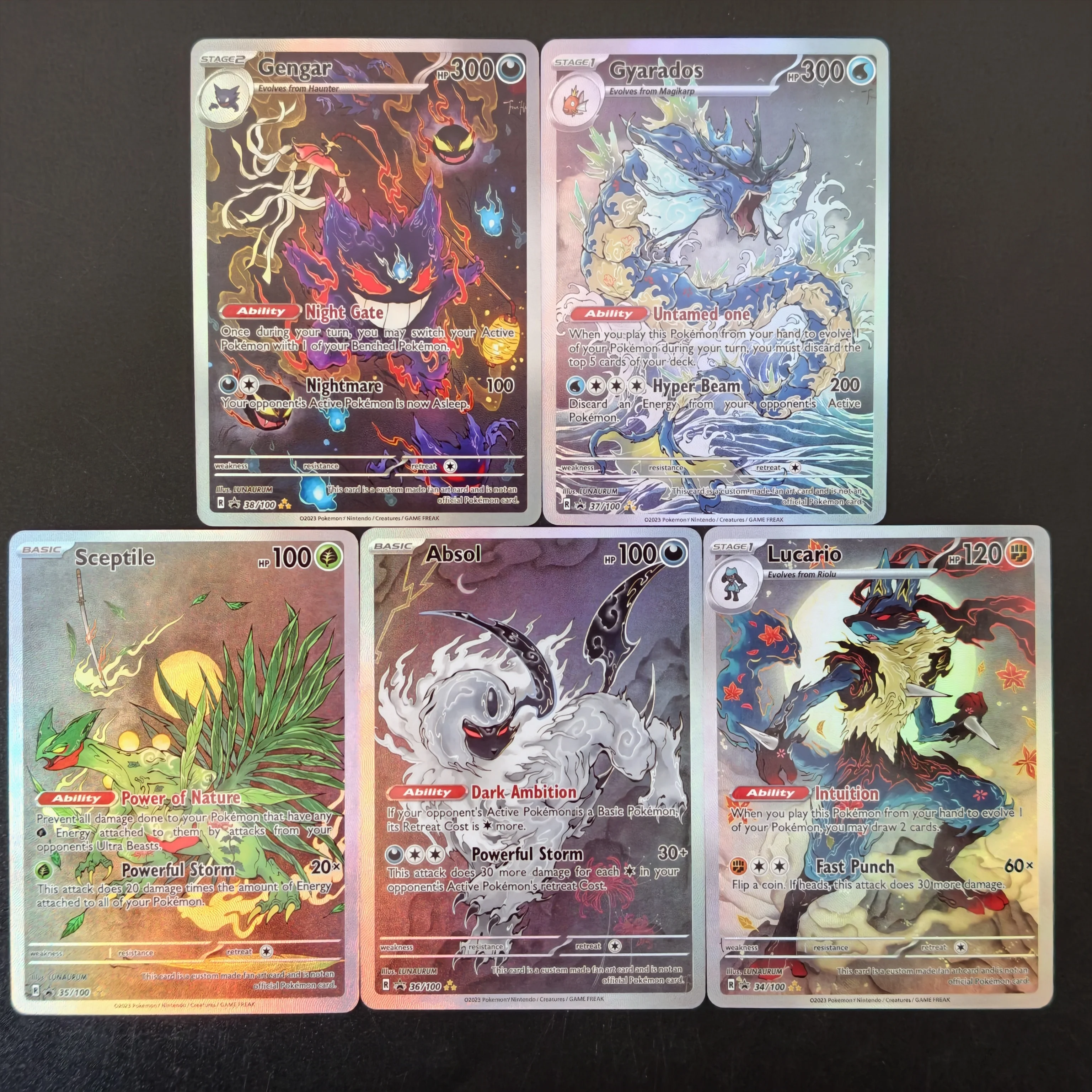 Фото Коллекционная карта PTCG Pokemon 2023 года, английская/ориентальная, в стиле тушевой живописи, сделанная своими руками, с полной текстурной голографической вставкой и текстурой, имитирующей бумагу. №4