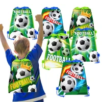 10pcsset 3427cm sports football ball birthday party non woven fabrics gift bags drawstring pocket bags baby shower party decor