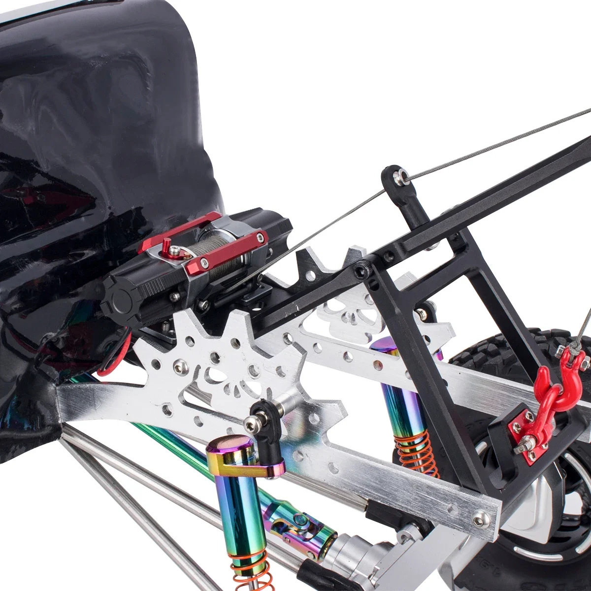 Металлическая лебедка с двумя двигателями ЧПУ для 1/8 1/10 RC гусеничного автомобиля