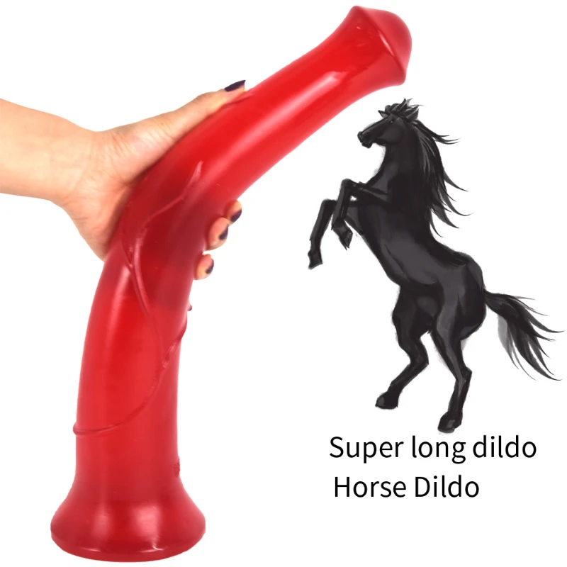 Long Realistic Penis Anal Plug Animal Horse big Dildo Sexy Toys for Men Women Massager Vaginal Stimulator Gay Sex Buttplug