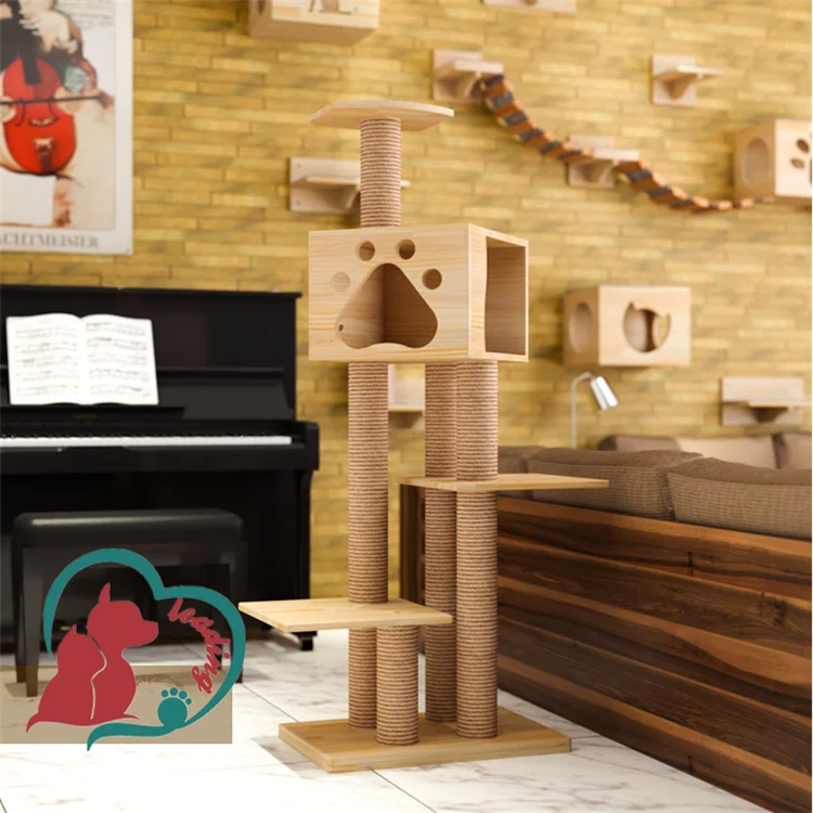 

Simple and Luxury Solid Wood Cat Climbing tower