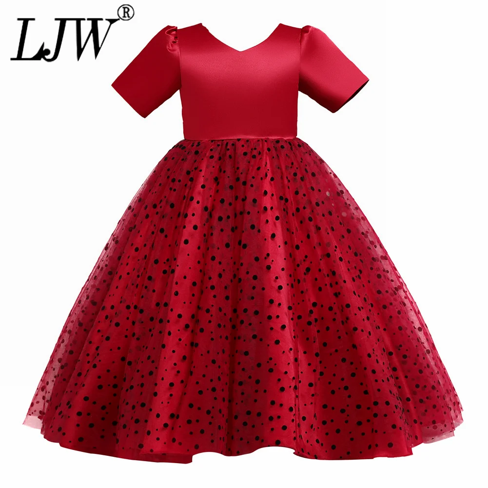 

4-14 y Lace Teenagers child girl wedding dress Princess elegant party sleeveless girl Dress For Summer It's beautiful and noble.