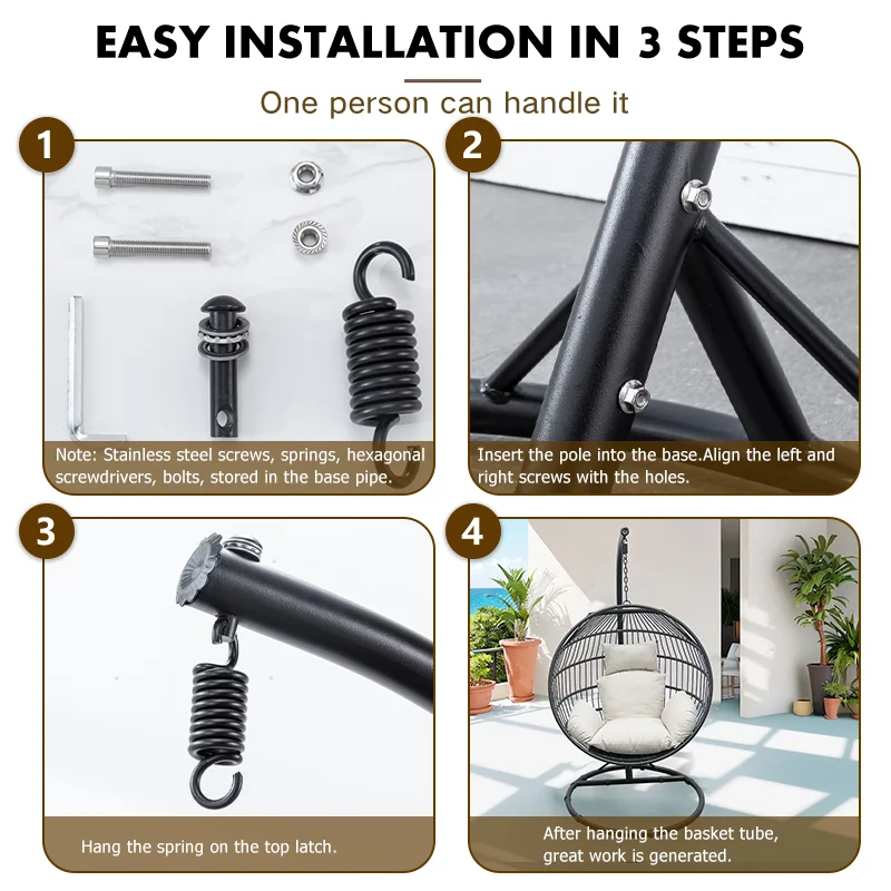 Уличное подвесное кресло уличная мебель качели для помещений Золотой