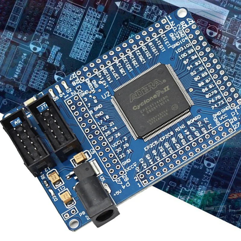 Плата разработки EP2C5T144 с поддержкой встроенного процессора Niosii синяя для Cycloneii