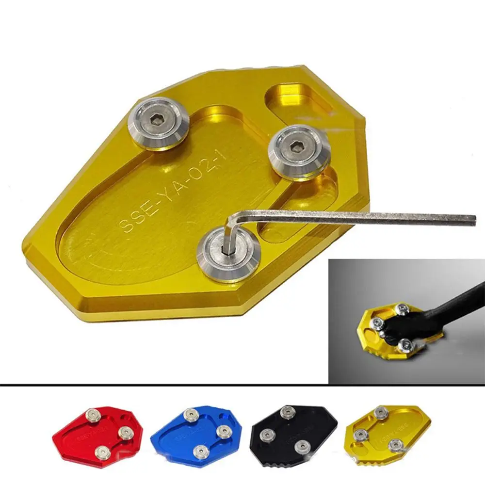 

Foot Extension Pad Side Kick Stand Big Foot Pad Foot Extension Magnifying Pad For Yamaha YZF MT-07 XJ6 XJ6N FZ6 FZ6R