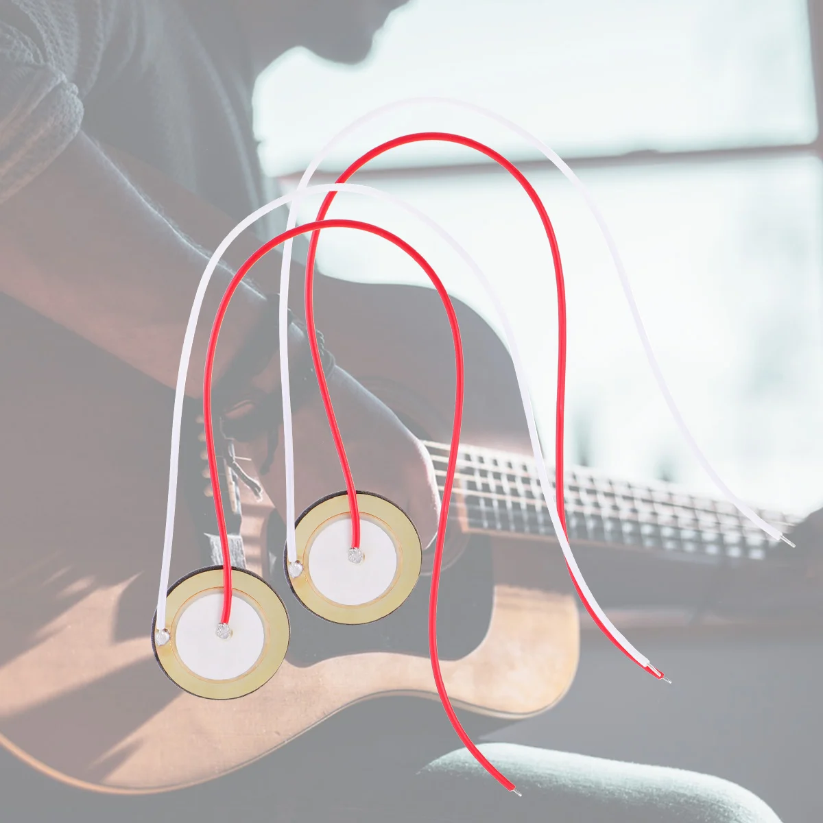 

Piezo Buzzer Guitar Disc Metal Drum Pickup Trigger Transducer Acoustic Piezoelectric Tiny Micro Diaphragm Pickups Accessory