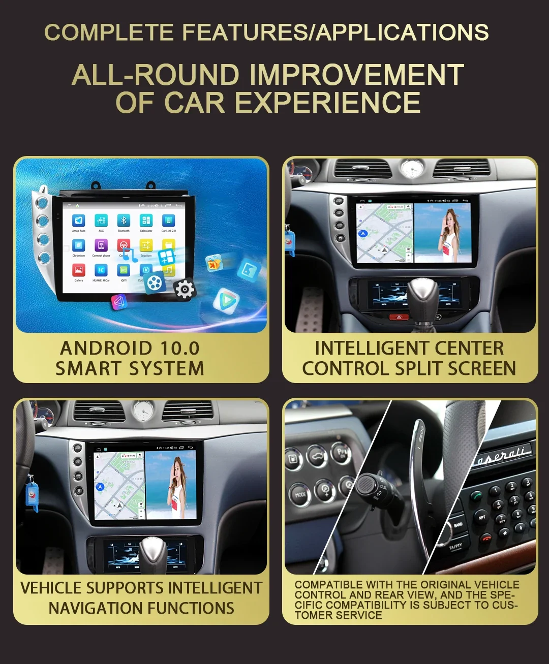 

Car Stereo For Maserati GranTurismo GT GC 2007-2018 Android 12 Android Auto Car Multimedia Player GPS Navigation Wirless Carplay