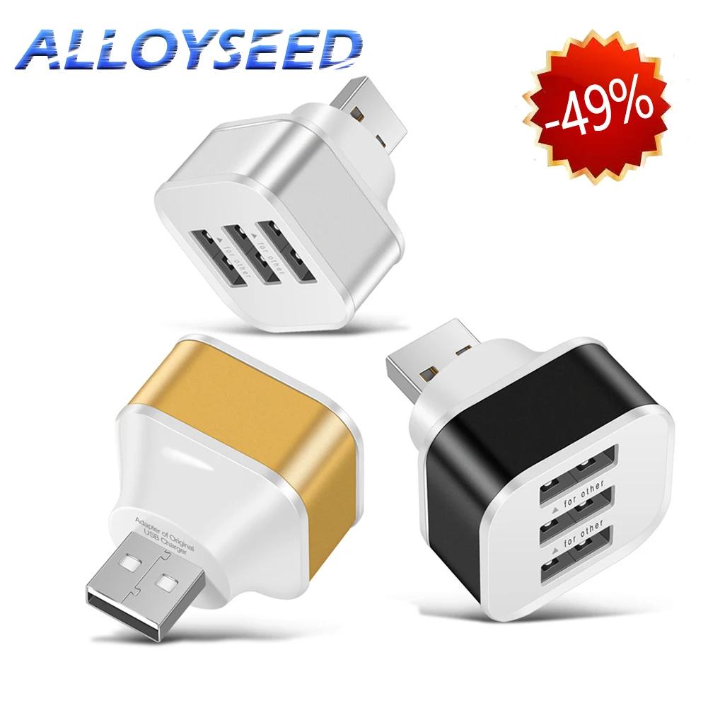

USB-разветвитель портативный со светодиодным индикатором, 3 порта