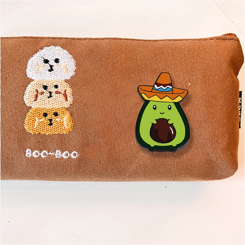 Фото Забавный эльф, эмалированные булавки, брошь, мультяшный женьшень, огонь, демон, монстр, авокадо, многослойный гамбургер, облако, эльфы, значки на лацканах, вечерние украшения №1