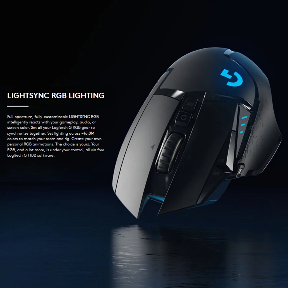 

Logitech G502 LIGHTSPEED Optical Wireless Mouse RGB 25600 DPI Wireless Game Mice 11 Buttons Macro Programming for PUBG