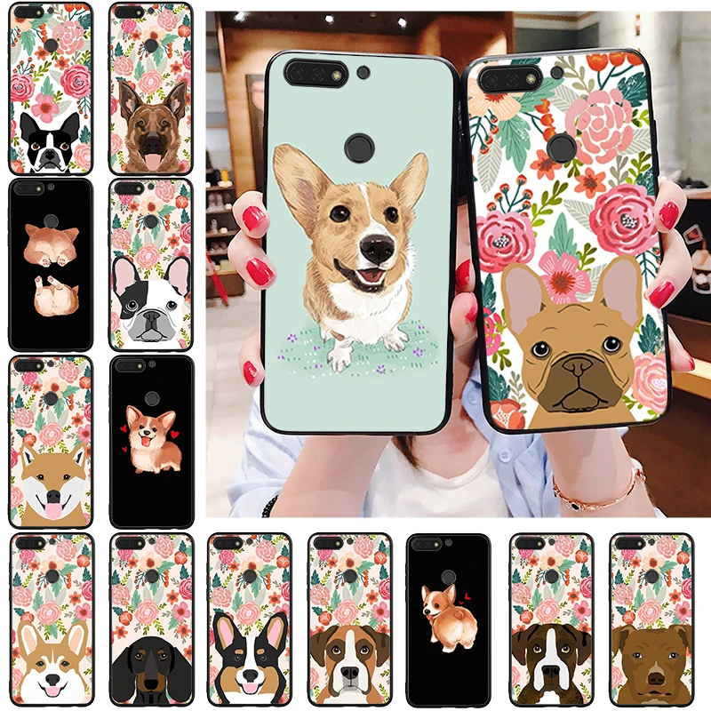 

Dog Dachshund Bulldog Labrador Corgi Phone Case for Huawei Honor 50 30 Pro 10X Lite 20 7A 7C 8X 9X Pro 9A 8A 8S 9S 10i 20lite