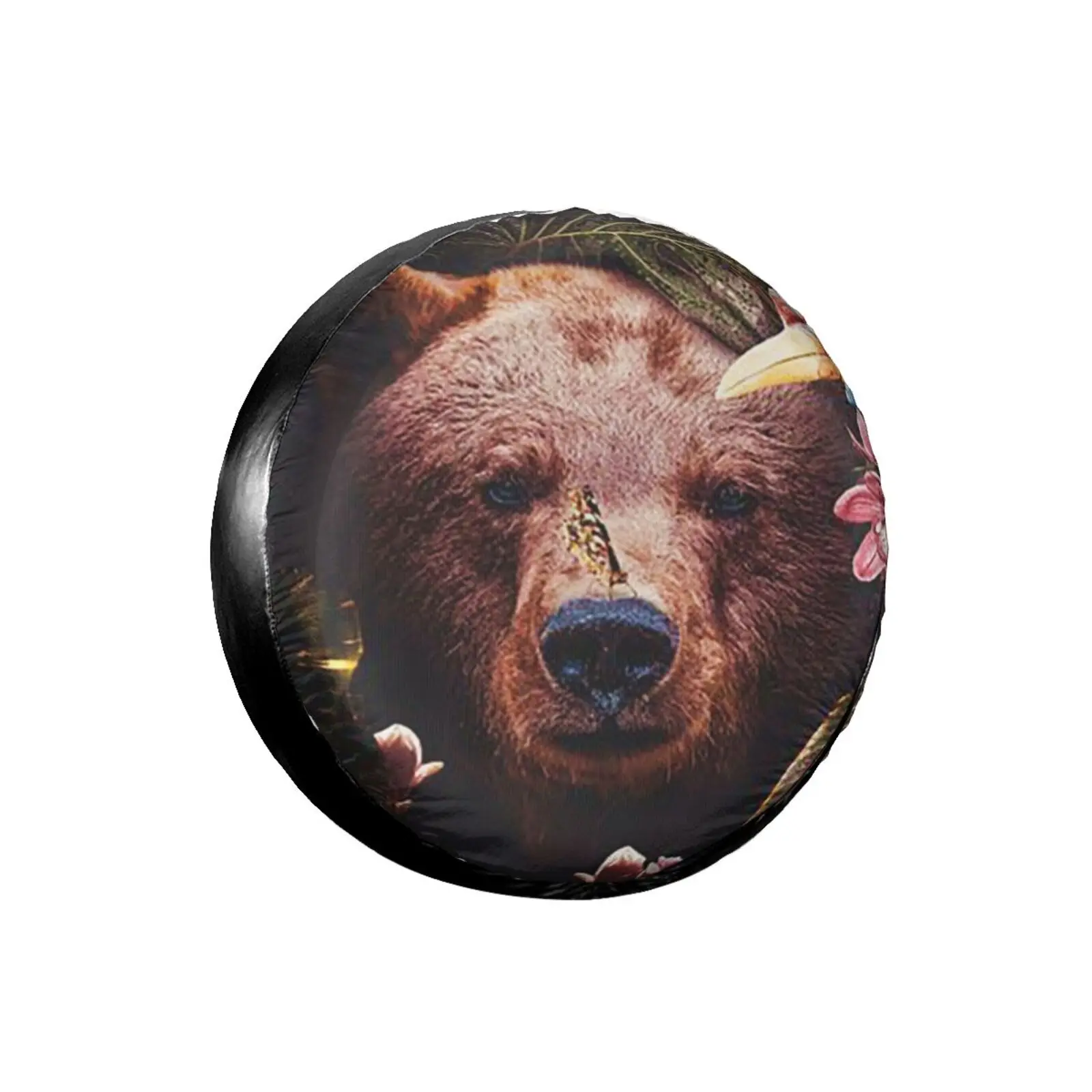 

3D Lion Animal Spare Tire Cover Waterproof Dustproof Sun Wheel Tire Cover For Jeep, Trailer, SUV Vehicle Anime Tire Cover