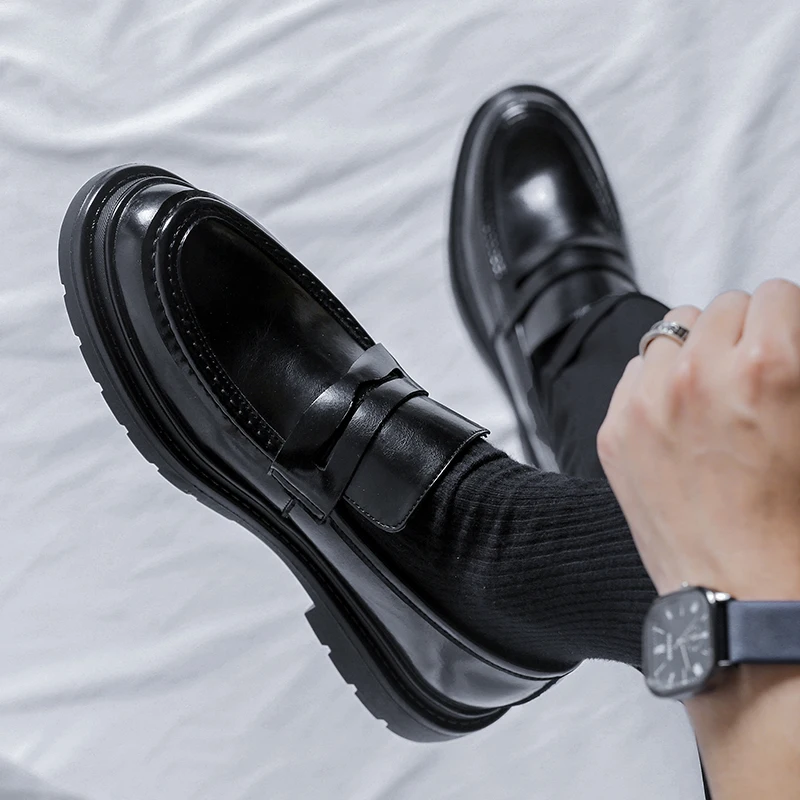 

Мокасины из натуральной кожи, роскошные деловые официальные Туфли-броги, без застежки, классические, повседневная мягкая подошва, весна