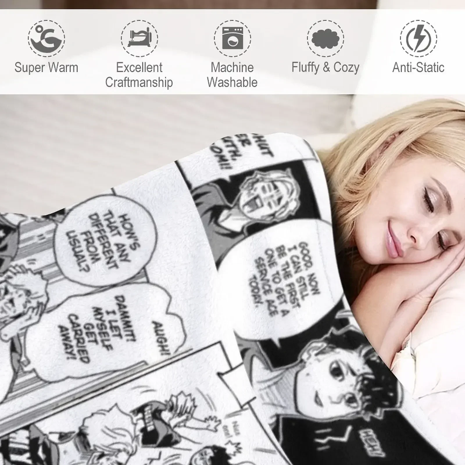 Sakuatsu (Atsumu and Sakusa) Timeskip Манга Панели Плед Зимние кровати Тяжелые роскошные