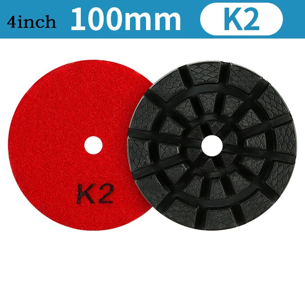 

4Inch 100mm Dry/Wet Diamond Polishing Pads Grinding Discs K1 K2 K3 K4 Grit For Granite Marble Concrete Stone Sanding Discs