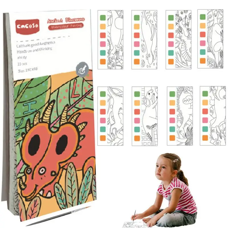 

Альбом для рисования акварелью, Магическая краска, искусство и ремесла для детей, садовая краска с кисточкой, образовательная Рождественская вечеринка на день рождения