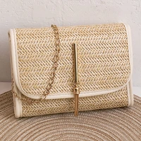 fashion mini small handbag womens portable straw woven handmade crochet bags knitting tote chaim messenger evening dinner purse