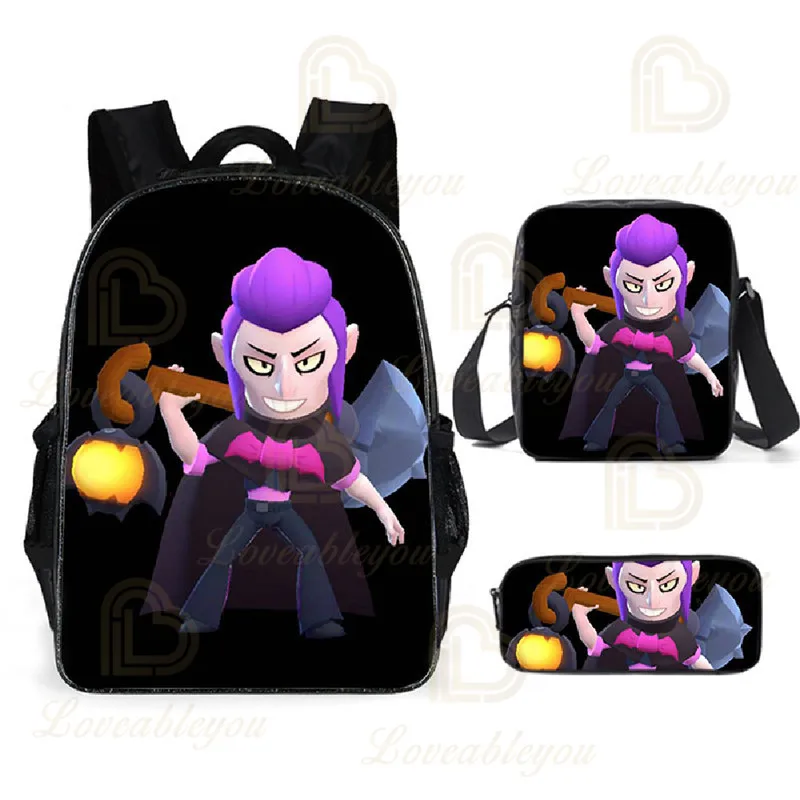

3D Printed Student Boys Girls NEW Bo and Star,Cartoon Pencil Baby Bag Shelly 8 To 19 Years Kids Shoulder Shooter Game Leon