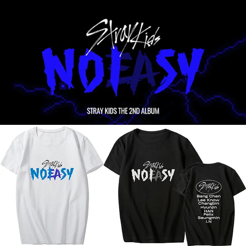 

Популярная детская футболка в стиле Харадзюку, футболки NOEASY SKZ, крутые повседневные футболки с принтом для мальчиков и девочек, летние футбо...